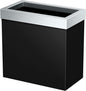 Gatco Modern Rectangle Wastebasket, Matte Black and Chrome Combo - Stainless Steel Trash Can with Removable Lid, Leakproof, 3 Gallon Capacity for Bathroom, Bedroom, Kitchen, or Office