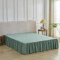 Bed Skirt Queen Size Ruffled Bed Skirt with Split Corners, Queen Bed Skirts 18 Inch Drop with Platform, 18'' Queen, Sage Green ﻿