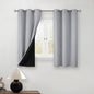 BGment Blackout Curtains 45 Inch Length for Kitchen - Short Curtains for Small Window/Cafe Thermal Insulated Grommet Drapes, 2 Panels, Each Panels 42 Inch Wide, Light Grey