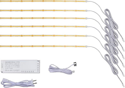 Under Cabinet Lighting,COB LED Motion Sensor Cabinet Light Indoor Closet Lights Kitchen,Stairs,Hallway,Pantry Light (Warm W hite 3000K, 6 * 40inch CO B LED Strips)