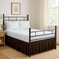 Ruffled Bed Skirt Split Corners with Platform, Tailored Fit Hotel Quality Wrinkle Free Ultra-Soft Microfiber Dust Ruffle, Upto 14 Inch Drop, Twin, Chocolate