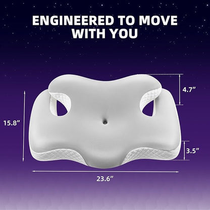 Cervical Neck Pillow for Sleeping,Ergonomic Memory Foam Pillows for Neck and Shoulder Pain Relief,Adjustable Contour Neck Support Bed Side Sleeper Pillow for Women Men Gift(Ash Grey)