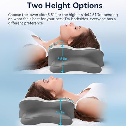 Cervical Pillow for Neck and Shoulder,Ergonomic Neck Support for Side Sleepers,Memory Foam Dreamers Relief Pillow,Deep Sleep Contour Pillows for Back Pain Relief,Slumber,Stomach,Snoring Sleeper