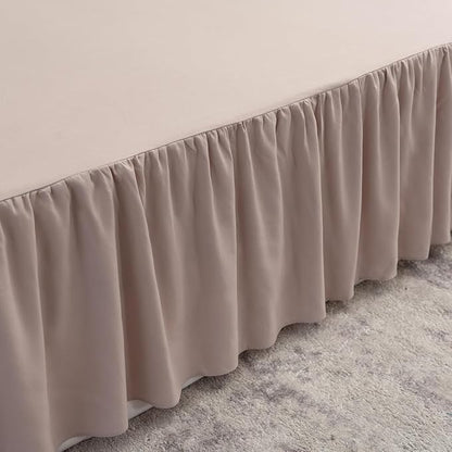 Bed Skirt Queen Size Ruffled Bed Skirt with Split Corners, Queen Bed Skirt 18 Inch Drop, TSUTOMI Queen Size Bed Skirt Khaki for Ruffled Bed Skirt with Split Corners, Bed Skirts Queen Size