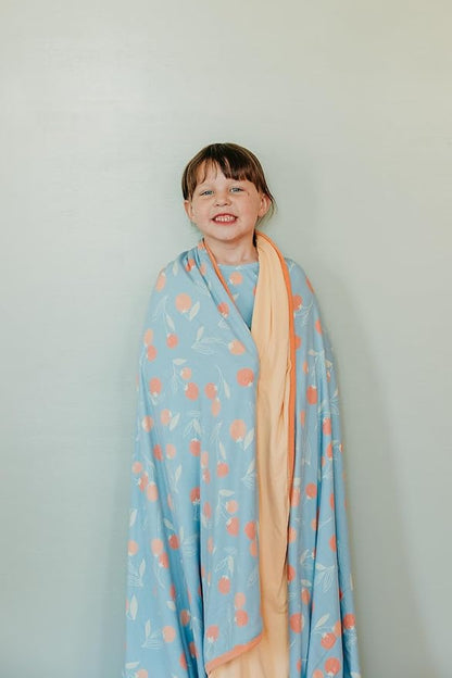 Copper Pearl Jumbo 3-Layer Baby Blanket: Soft Baby Quilts for Boys and Girls | Breathable, Cozy, Toddler Blanket | Baby Quilt for Newborns | 46x46 Premium Polyester/Rayon | Clementine