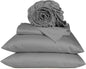 URBANHUT 800 Thread Count 100% Cotton King Size Sheets, Luxury 4 Piece King Bedsheets, Hotel Sheets Sateen Finish - Better Than Egyptian, 16" Elasticized Deep Pocket - Dark Grey