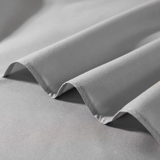Light Grey Bed Skirt Twin Size Ruffled Bed Skirt with Split Corners, Twin Bed Skirt 18 Inch Drop,Twin Size Bed Skirt Light Grey for Ruffled Bed Skirt with Split Corners, Bed Skirt Twin Size