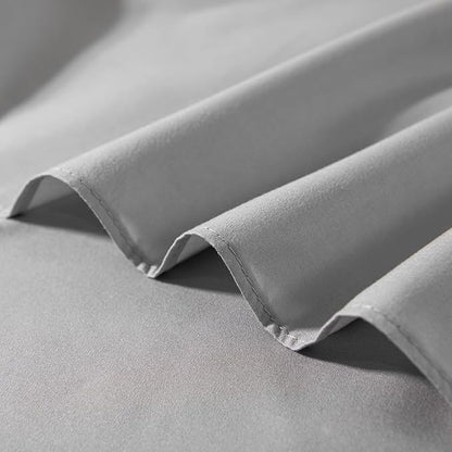 Bed Skirt Queen Size Ruffled Bed Skirt with Split Corners, Queen Bed Skirt 16 Inch Drop, TSUTOMI Queen Size Bed Skirt Light Grey for Ruffled Bed Skirt with Split Corners, Bed Skirt Queen Size