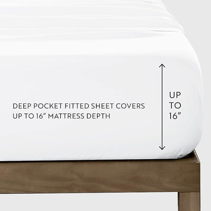 Linen Market Queen Sheet Set 4 Piece - Ultra Comfortable & Breathable Cooling Queen Bed Sheets - Deep Pocket & Wrinkle-Free Sheets Fits 16" Mattress - Extra Soft & Oeko-TEX Certified - Sage