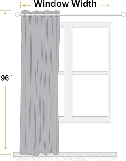 ChrisDowa 100% Blackout Mustard Yellow Solid Curtains 96 Inches Long 2 Panels for Bedroom Living Room,Farmhouse Room Darkening Thermal Insulated Soundproof Grommet Top Window Treatment Drapes,52x96