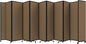 Versare Room Divider 360 Portable Wall Partition | Folding Panels | Large Freestanding Divider | Locking Wheels | Temporary Room Separator | 25' x 7'6'', Latte