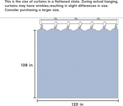 Room Divider Curtains Total Blackout Privacy Curtain Panel Room Thermal Insulated Noise Reduction Curtains for Bedroom Window Living Room Ceiling Track Curtain W 10 ft × H 9 ft Beige