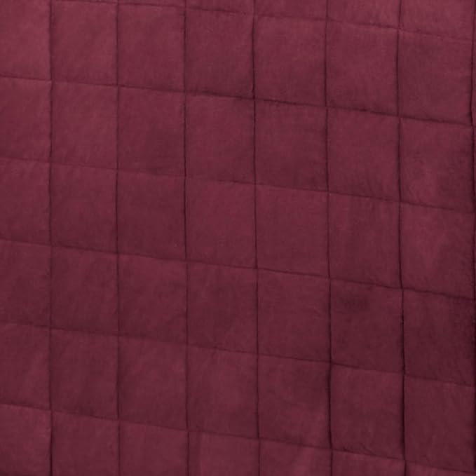 Touch of Class Camden Luxury Bedding | Neutral Claret Color | Grande Fitted Bedspread | Faux Suede Box Quilted Design | Designed 3 Piece Set Includes Queen Bedspread and 2 Standard Shams