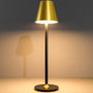 Modern LED CordlessTable Lamp,4000mAh Rechargeable Battery Desk lamp,3 Level Brightness Night Light,Minimalist Design, for Couple Dinner/Coffee Table/Restaurant/Bedroom(Gold&Black)