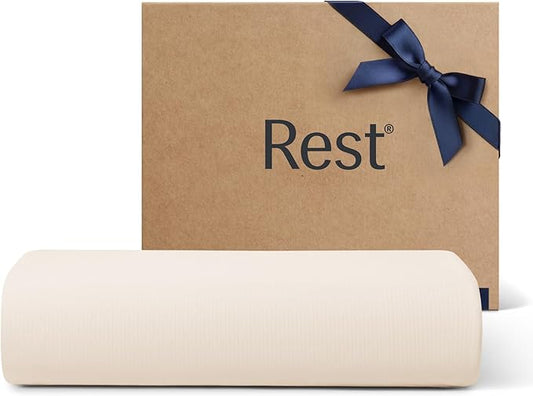 REST® Evercool®+ Top Sheet, Full/Queen Size, Snow Ivory, 93"X108" (1 Flat Sheet only)