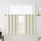 ChrisDowa 100% Blackout Iovry Solid Curtains 45 Inches Long 2 Panels for Bedroom Living Room,Farmhouse Room Darkening Thermal Insulated Soundproof Grommet Top Window Treatment Drapes,52x45