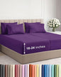 Extra Deep Split King Sheet Set - 7 Piece Breathable and Cooling Sheets - Hotel Luxury Bed Sheets Set - Easy Fit - Soft, Wrinkle Free and Comfy Sheets Set - Purple Sheet Set with Extra Deep Pockets