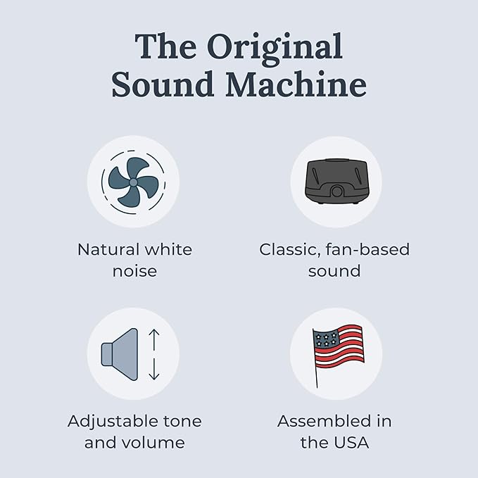Yogasleep Dohm Classic 2-Pack Black | The Original White Noise Machine | Soothing Natural Sound from a Real Fan | Noise Cancelling | Sleep Therapy, Office Privacy, Travel