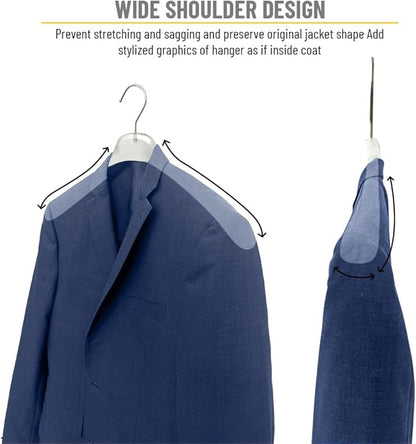 All Hung Up Hangers Plastic Coat Hangers, Clothes Hangers (Smokey Clear, 36pk)