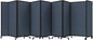 Versare Room Divider 360 Portable Wall Partition | Folding Panels | Large Freestanding Divider | Locking Wheels | Temporary Room Separator