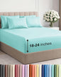 Extra Deep Full Sheet Set - 6 Piece Breathable & Cooling Sheets - Hotel Luxury Bed Sheets Set - Easy & Secure Fit - Soft, Wrinkle Free & Comfy Sheets Set - Spa Blue Sheet Set with Extra Deep Pockets