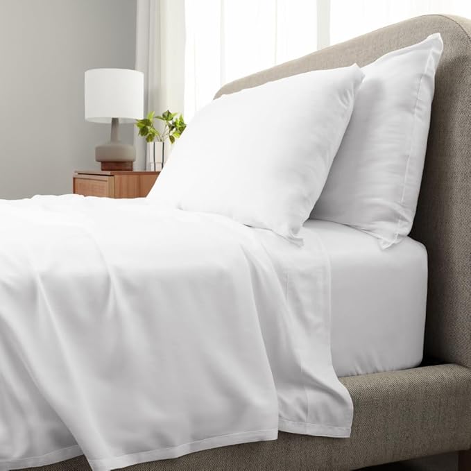 Cariloha Aloha Soft 2-Piece Sheet Set | White | Twin XL | Made from 100% Viscose derived from Bamboo | Introductory Sheet Line