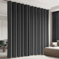 Room Divider Blackout Curtain Track Curtains Wall Dividers Panels Screen for Living Rooms Bedroom Office Privacy Partition Separation, W150 × L120 Inch,1 Panel, Black