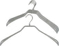 Mawa by Reston Lloyd BodyForm Series Non-Slip Space-Saving Clothes Hanger For Jackets, Suits & Coats, 16-1/2", Style 42/L, Set of 5, Silver