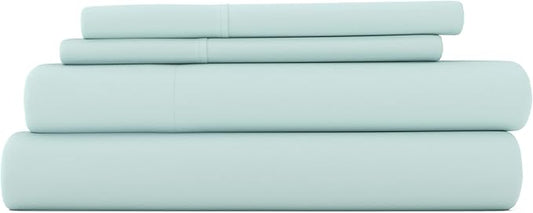 Linen Market Bed Sheets for Twin Size Bed (Aqua) - Sleep Better Than Ever with These Soft and Cooling Twin Sheets - Deep Pocket Fits 16" Thick Beds - 3 Piece Twin Sheet Set