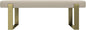 VANT Upholstered Bed Bench - Faux Merino Wool Camel - Burnished Brass - Contemporary Modern, Bedroom Bench Seat, Hallway, or Entryway