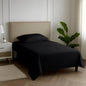Carressa Linen 100% Egyptian Cotton Twin Sheets Set - 600 Thread Count Egyptian Cotton Luxury Twin Sheets (3 PC, Black), 16" Deep Pocket, Soft, Cooling, Sateen Weave College Dorm Room Bedding