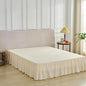 Bed Skirt Full Size Ruffled Bed Skirt with Split Corners, Full Bed Skirts 16 Inch Drop with Platform, 16'' Full, Beige