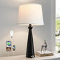 Seealle Single Modern Table Lamp - Touch Bedside Lamp for Nightstand with USB Dual C+A,3-Way Dimmable Black Nightstand Lamp for Living Room Bedroom End Table(Bulb Included)