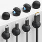 8Pack Magnetic Cord Organizer Clips - Lamicall [Mini-Soft Silicone] Cable Management for Phone Charger Cord, Durable Adhesive Cable Holder for Desk Nightstand, Home Office Organizer Gadget Accessories