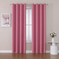 ChrisDowa Grommet Room Darkening Curtains for Bedroom and Living Room - 2 Panels Set Thermal Insulated Blackout Curtains (Pink, 52W x 95L)