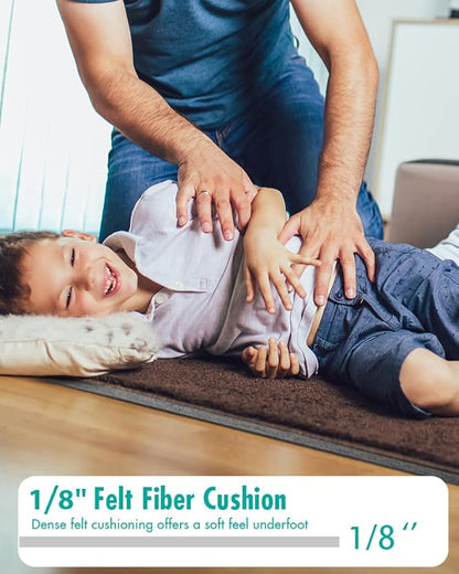 Resare Non Slip Rug Pad Gripper - 2x8 Feet 1/8" Extra Thick Felt Under Rug for Runner Rugs and Hardwood Floors,Super Cushioned Non Skid Carpet Padding
