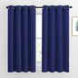 NICETOWN Blackout Window Curtains and Drapes - Thermal Insulated Solid Grommet Top Blackout Panels/Draperies for Kid's Room (Navy Blue, 1 Pair, 52 x 63 Inch)