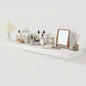 Fun Memories Farmhouse Floating Shelves for Wall, 48 x 9.3 Large Floating Shelf Wall Mounted, Rustic Wood Shelves for Bathroom, Kitchen, Living, Heavy-Duty Storage Deep Shelf for Books, Decor, White