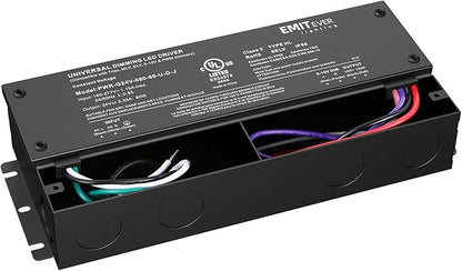 EMITEVER Dimmable Led Driver, 80W AC 110V-277V to DC 24V Transformer, 5-in-1 Dimming: ELV/MLV/TRIAC / 0-10V / 1-10V / 10V PWM/Potentiometer,Class 2,Waterproof IP67 and UL Listed，Class 2
