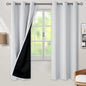 BGment Greyish White 100% Blackout Curtains for Living Room 72 Inch Length 2 Panels, Thermal Insulated Full Light Blocking Energy Save Window Drapes for Nursery Bedroom Darkening, 42 Inch Wide Each