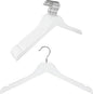TOPIA HANGER White Wooden Hangers 10 Pack, 0.28 inch Slim Wood Clothes Hanger with Flat Design and Smooth Notches, Lightweight&Durable Space Saving Hangers for Shirt, Coat, Camisole-CT29W