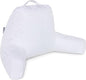 Husband Pillow White, Original Reading Pillow in Bed Rest Chair, Shredded Memory Foam Large Lounge Cushion Adult Backrest with Arms, Comfy Back Support for Sit Sitting Up, Washable/Removable Cover
