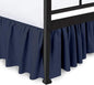 Ruffled Bed Skirt with Split Corners, Navy Blue, Queen 16 Inch Drop Bedskirt, Hotel Quality Brushed Microfiber Wrinkle Free Dust Ruffle Bed Skirt Queen Size