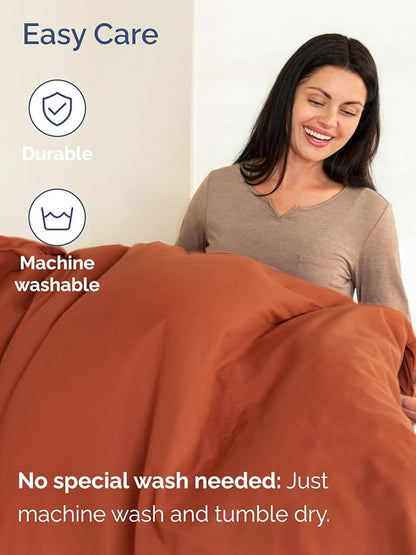 Extra Deep Queen Sheet Set - 6 Piece Breathable & Cooling Sheets - Hotel Luxury Bed Sheets Set - Easy & Secure Fit - Soft, Wrinkle Free & Comfy Sheets Set - Terracotta Sheet Set w/Extra Deep Pockets