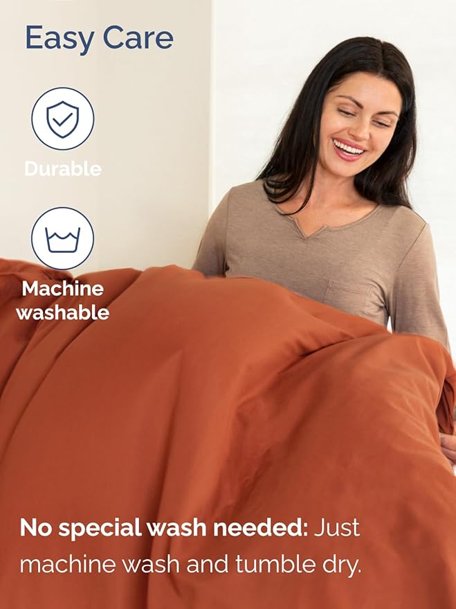 Extra Deep Split King Sheet Set - 7 Piece Breathable & Cooling Sheets - Hotel Luxury Bed Sheets Set - Easy Fit - Soft, Wrinkle Free & Comfy Sheets Set - Terracotta Sheet Set with Extra Deep Pockets