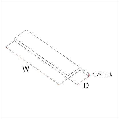 URBANDI, Rustic Floating Shelves, Set of 2, Hidden Bracket, Solid Wood, Heavy Duty, Wall Mounted Shelves, (Provincial, 36Wx10D)