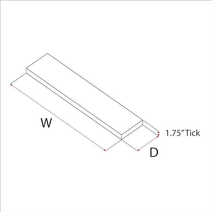 URBANDI, Rustic Floating Shelves, Set of 2, Hidden Bracket, Solid Wood, Heavy Duty, Wall Mounted Shelves, (Provincial, 24Wx8D)
