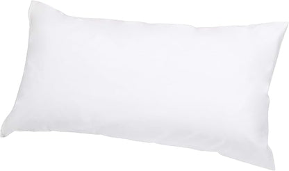 Amazon Basics King Pillow Pillowcase with Zipper, 100% Cotton Hypoallergenic, Pillow Protector, White (37 x 21 Inches), Pillows Not Included