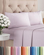 Twin XL 4 Piece Sheet Set - Cooling & Breathable - Hotel Luxury Bedding, Includes Fitted Sheet for Women, Men, Kids & Teens - 1 Flat, 1 Fitted Sheet, 2 Pillowcases w/Deep Pockets - Light Lavender