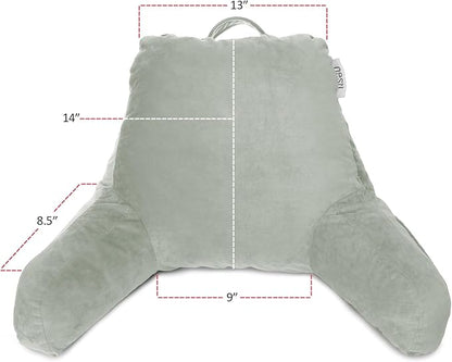 Nestl Reading Pillow for Kids & Teens with Shredded Memory Foam, Backrest Pillows for Reading, Watching, and Gaming, Use on The Couch, Bed, or Floor, Adjustable Support with Washable Cover Sage Green